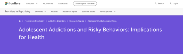 Adolescent Addictions and Risky Behaviors